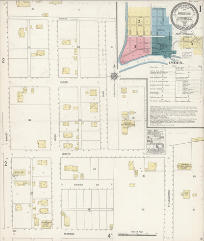 Sanborn Fire Insurance Map from Stanwood, Snohomish County, Washington (1918), Sheet #0001 - Complete Map Set gallery image, historic Sanborn map, vintage wall art, Washington Washington