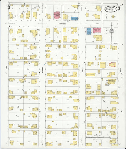Sanborn Fire Insurance Map from Bellville, Richland County, Ohio (1926), Sheet #0003 - Historic Sanborn Fire Insurance Map Print, vintage old map wall art, antique decor, genealogy gift, Ohio Ohio map