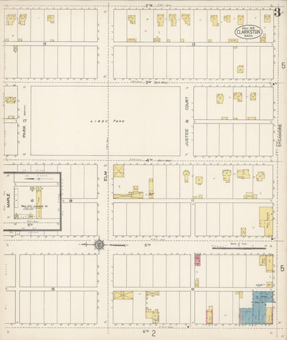 Sanborn Fire Insurance Map from Clarkston, Asotin County, Washington (1912), Sheet #0003 - Complete Map Set gallery image, historic Sanborn map, vintage wall art, Washington Washington