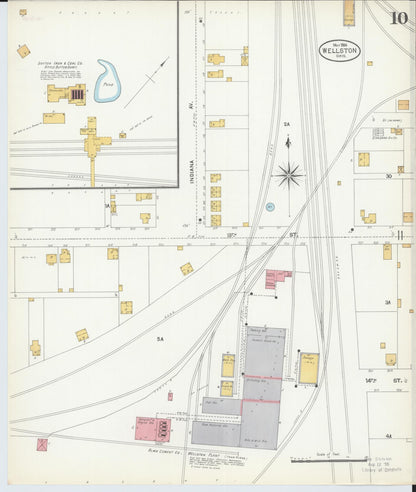 Sanborn Fire Insurance Map from Wellston, Jackson County, Ohio (1904), Sheet #0010 - Complete Map Set gallery image, historic Sanborn map, vintage wall art, Ohio Ohio