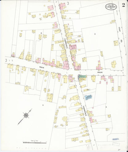 Sanborn Fire Insurance Map from Camden, Kent County, Delaware (1910), Sheet #0002 - Complete Map Set gallery image, historic Sanborn map, vintage wall art, Delaware Delaware