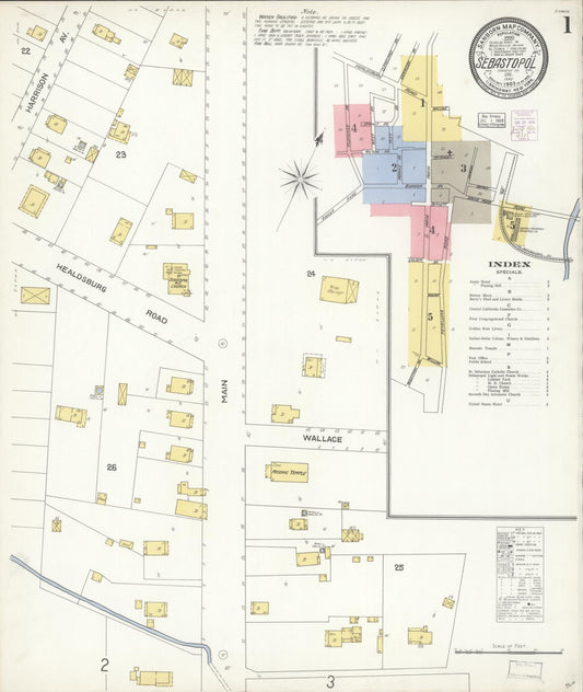 Sanborn Fire Insurance Map from Sebastopol, Sonoma County, California. (1903) – Historic Sanborn Fire Insurance Map Print