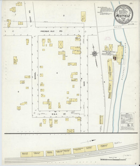 Sanborn Fire Insurance Map from Westfield, Aroostook County, Maine (1912), Sheet #0001 - Historic Sanborn Fire Insurance Map Print, vintage old map wall art, antique decor, genealogy gift, Maine Maine map
