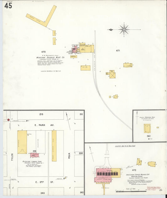 Sanborn Fire Insurance Map from Anaconda, Deer Lodge County, Montana (1903), Sheet #0044 - Historic Sanborn Fire Insurance Map Print, vintage old map wall art, antique decor, genealogy gift, Montana Montana map