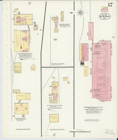 Sanborn Fire Insurance Map from Mount Vernon, Knox County, Ohio (1907), Sheet #0017 - Historic Sanborn Fire Insurance Map Print, vintage old map wall art, antique decor, genealogy gift, Ohio Ohio map