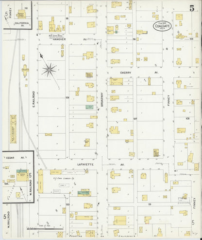 Sanborn Fire Insurance Map from Coalgate, Coal County, Oklahoma (1908), Sheet #0005 - Complete Map Set gallery image, historic Sanborn map, vintage wall art, Oklahoma Oklahoma