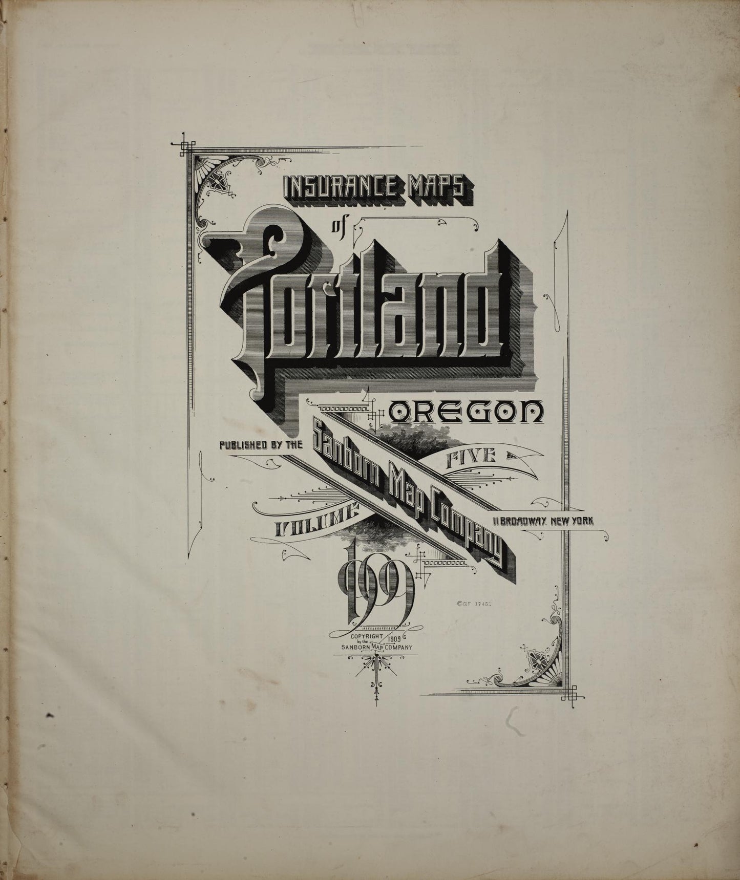 Sanborn Fire Insurance Map from Portland, Multnomah County, Oregon (1909), Sheet #0001 - Complete Map Set gallery image, historic Sanborn map, vintage wall art, Oregon Oregon