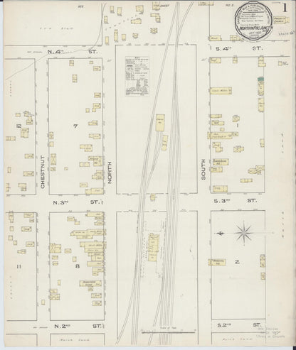 Sanborn Fire Insurance Map from Northern Pacific Junction, Carlton County, Minnesota (1885), Sheet #0001 - Historic Sanborn Fire Insurance Map Print, vintage old map wall art, antique decor, genealogy gift, Minnesota Minnesota map