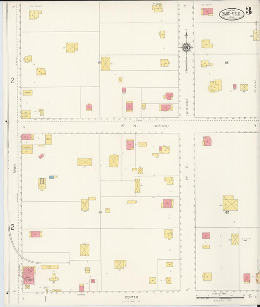 Sanborn Fire Insurance Map from Smithfield, Cache County, Utah (1917), Sheet #0003 - Historic Sanborn Fire Insurance Map Print, vintage old map wall art, antique decor, genealogy gift, Utah Utah map