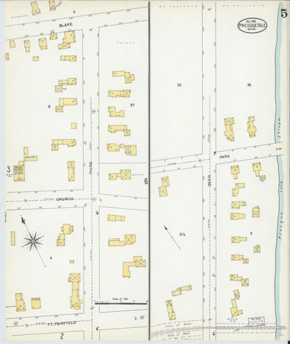 Sanborn Fire Insurance Map from Presque Isle, Aroostook County, Maine (1903), Sheet #0005 - Complete Map Set gallery image, historic Sanborn map, vintage wall art, Maine Maine