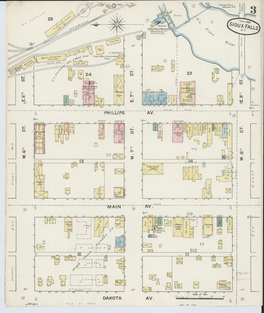 Sanborn Fire Insurance Map from Sioux Falls, Minnehaha County, South Dakota (1888), Sheet #0003