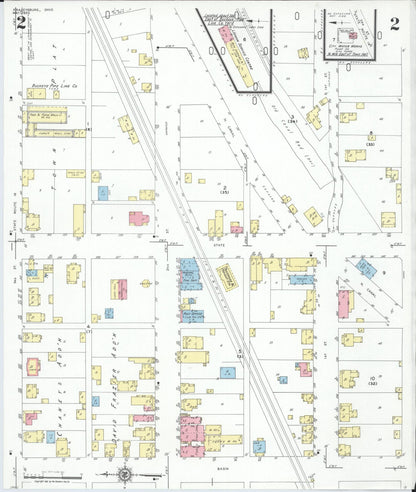 Sanborn Fire Insurance Map from Frazeysburg, Muskingum County, Ohio (1950), Sheet #0002 - Historic Sanborn Fire Insurance Map Print, vintage old map wall art, antique decor, genealogy gift, Ohio Ohio map