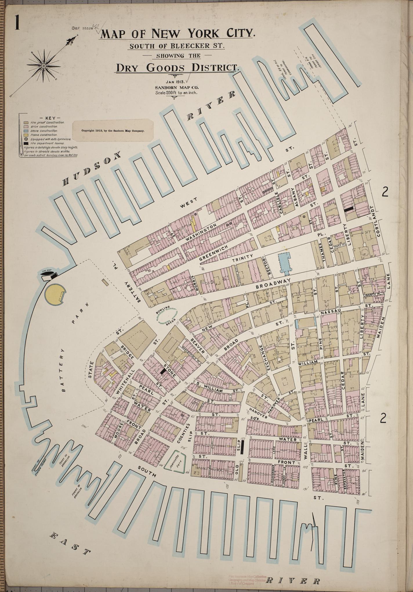 Sanborn Fire Insurance Map from New York; Special Atlases, New York, New York (1913), Sheet #0001 - Complete Map Set gallery image, historic Sanborn map, vintage wall art, New York New York