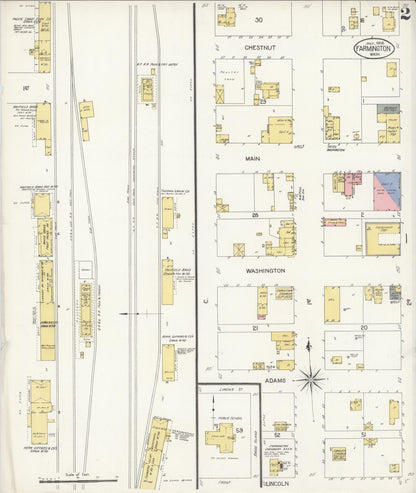 Sanborn Fire Insurance Map from Farmington, Whitman County, Washington (1908), Sheet #0002 - Complete Map Set gallery image, historic Sanborn map, vintage wall art, Washington Washington