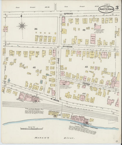Sanborn Fire Insurance Map from Amsterdam, Montgomery County, New York (1888), Sheet #0003 - Complete Map Set gallery image, historic Sanborn map, vintage wall art, New York New York