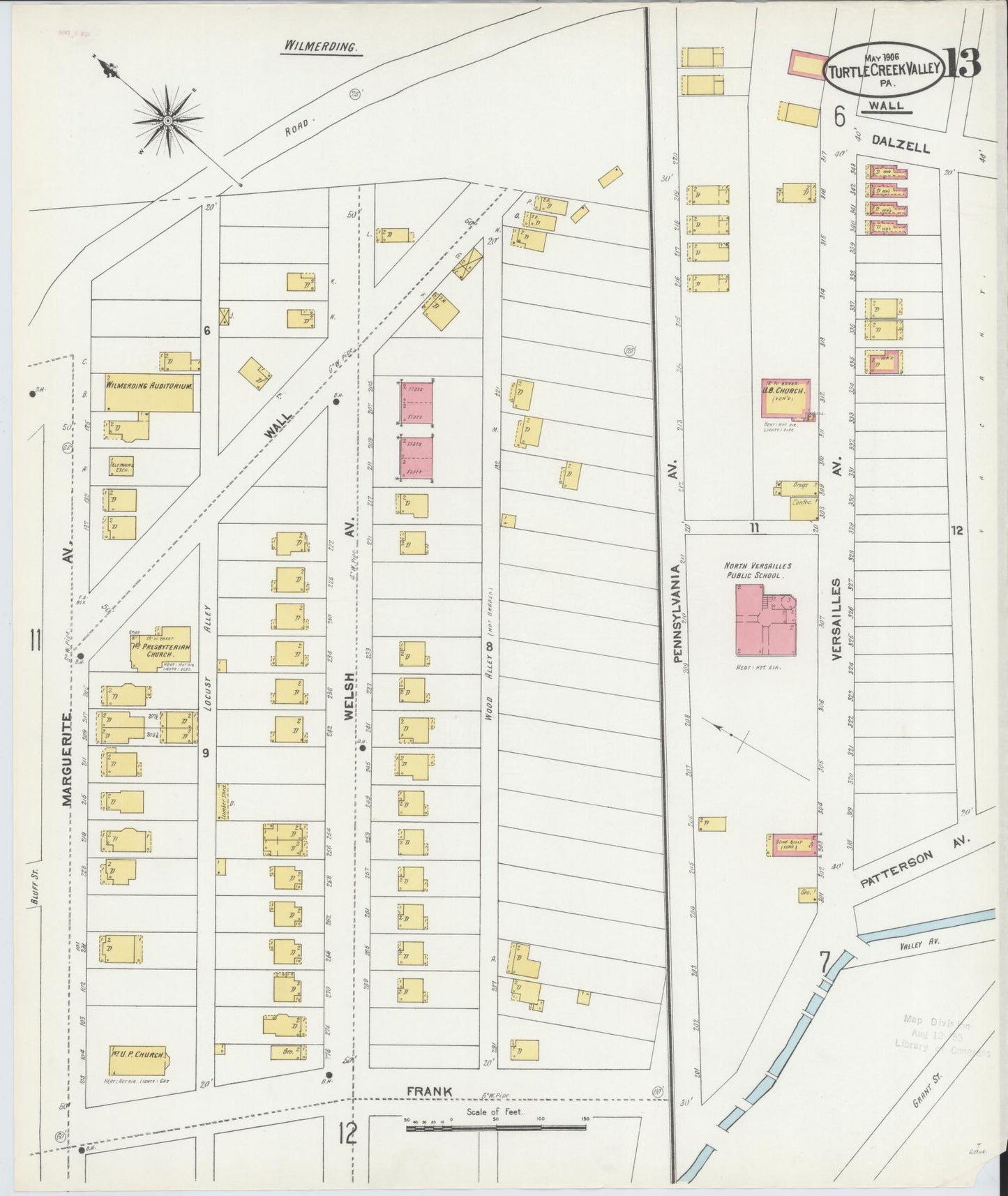 Sanborn Fire Insurance Map from Turtle Creek Valley, Allegheny County, Pennsylvania (1906), Sheet #0013 - Complete Map Set gallery image, historic Sanborn map, vintage wall art, Pennsylvania Pennsylvania