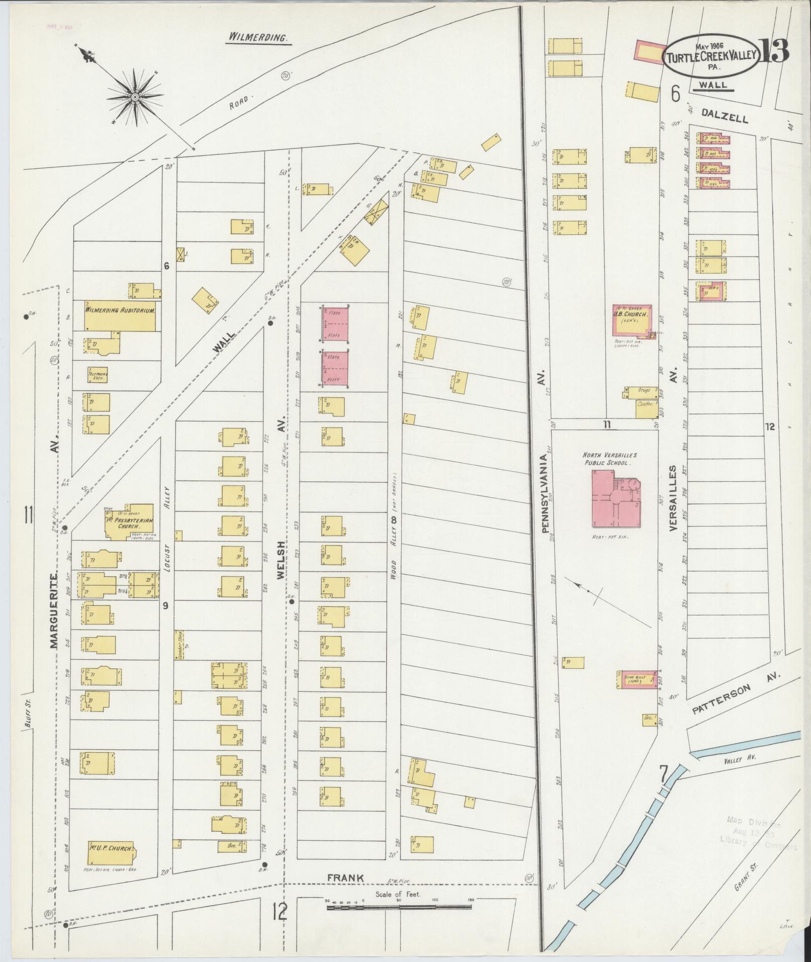 Sanborn Fire Insurance Map from Turtle Creek Valley, Allegheny County, Pennsylvania (1906), Sheet #0013 - Complete Map Set gallery image, historic Sanborn map, vintage wall art, Pennsylvania Pennsylvania