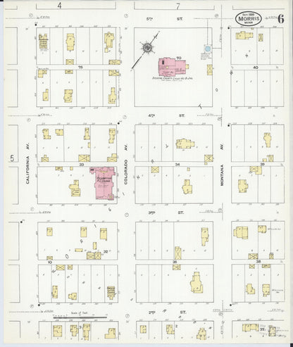 Sanborn Fire Insurance Map from Morris, Stevens County, Minnesota (1909), Sheet #0006 - Complete Map Set gallery image, historic Sanborn map, vintage wall art, Minnesota Minnesota