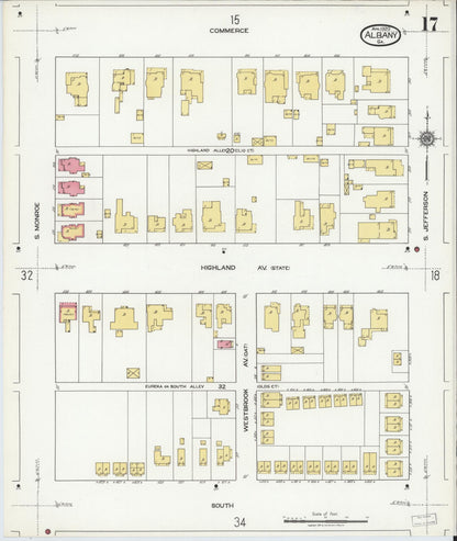 Sanborn Fire Insurance Map from Albany, Dougherty County, Georgia (1920), Sheet #0017 - Complete Map Set gallery image, historic Sanborn map, vintage wall art, Georgia Georgia