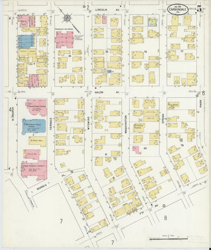 Sanborn Fire Insurance Map from Carbondale, Lackawanna County, Pennsylvania (1912), Sheet #0005 - Complete Map Set gallery image, historic Sanborn map, vintage wall art, Pennsylvania Pennsylvania