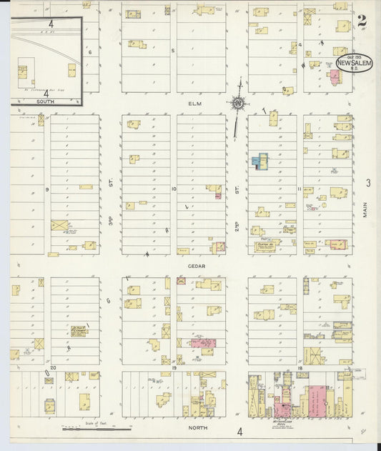 Sanborn Fire Insurance Map from New Salem, Morton County, North Dakota (1913), Sheet #0002 - Historic Sanborn Fire Insurance Map Print, vintage old map wall art, antique decor, genealogy gift, North Dakota North Dakota map