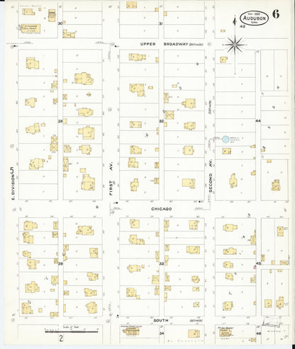 Sanborn Fire Insurance Map from Audubon, Audubon County, Iowa (1908), Sheet #0006 - Historic Sanborn Fire Insurance Map Print