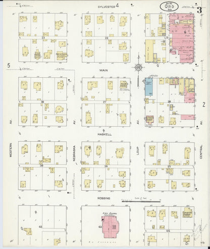 Sanborn Fire Insurance Map from Ord, Valley County, Nebraska (1912), Sheet #0003 - Complete Map Set gallery image, historic Sanborn map, vintage wall art, Nebraska Nebraska
