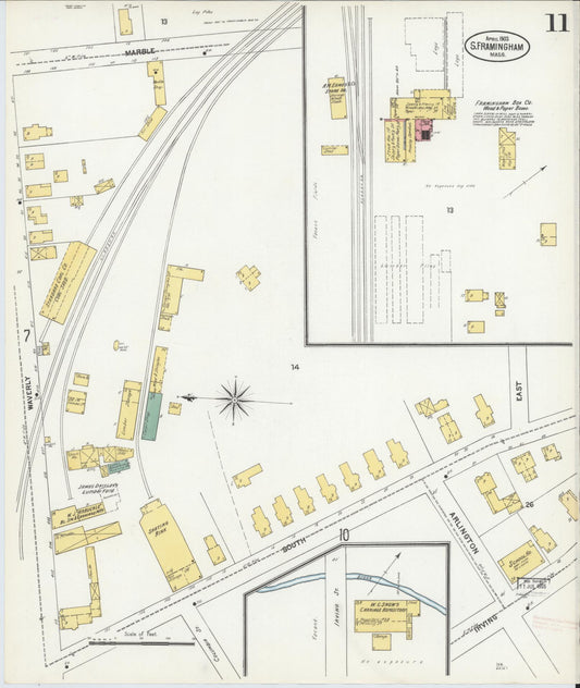 Sanborn Fire Insurance Map from South Farmington, Middlesex County, Massachusetts (1903), Sheet #0011 - Historic Sanborn Fire Insurance Map Print, vintage old map wall art, antique decor, genealogy gift, Massachusetts Massachusetts map