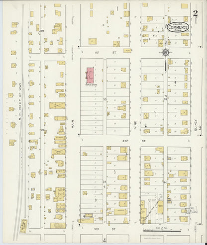 Sanborn Fire Insurance Map from Commerce, Ottawa County, Oklahoma (1917), Sheet #0002 - Complete Map Set gallery image, historic Sanborn map, vintage wall art, Oklahoma Oklahoma