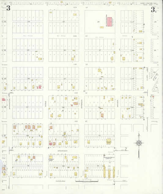 Sanborn Fire Insurance Map from Hale Center, Hale County, Texas (1933), Sheet #0003 - Historic Sanborn Fire Insurance Map Print, vintage old map wall art, antique decor, genealogy gift, Texas Texas map