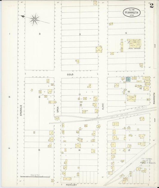 Sanborn Fire Insurance Map from Mammoth, Juab County, Utah (1898), Sheet #0002 - Historic Sanborn Fire Insurance Map Print, vintage old map wall art, antique decor, genealogy gift, Utah Utah map