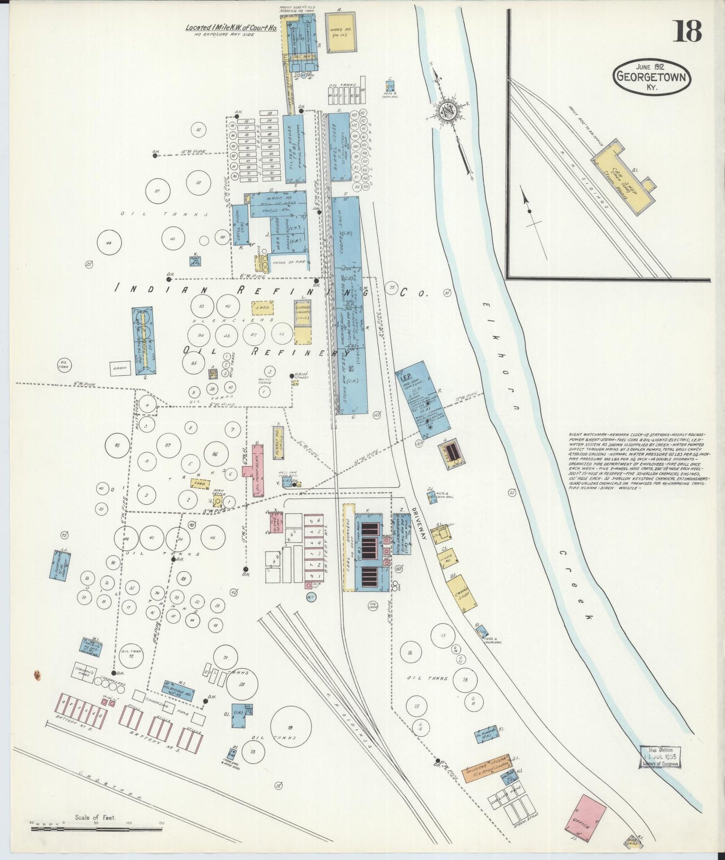 Sanborn Fire Insurance Map from Georgetown, Scott County, Kentucky (1912), Sheet #0018 - Complete Map Set gallery image, historic Sanborn map, vintage wall art, Kentucky Kentucky