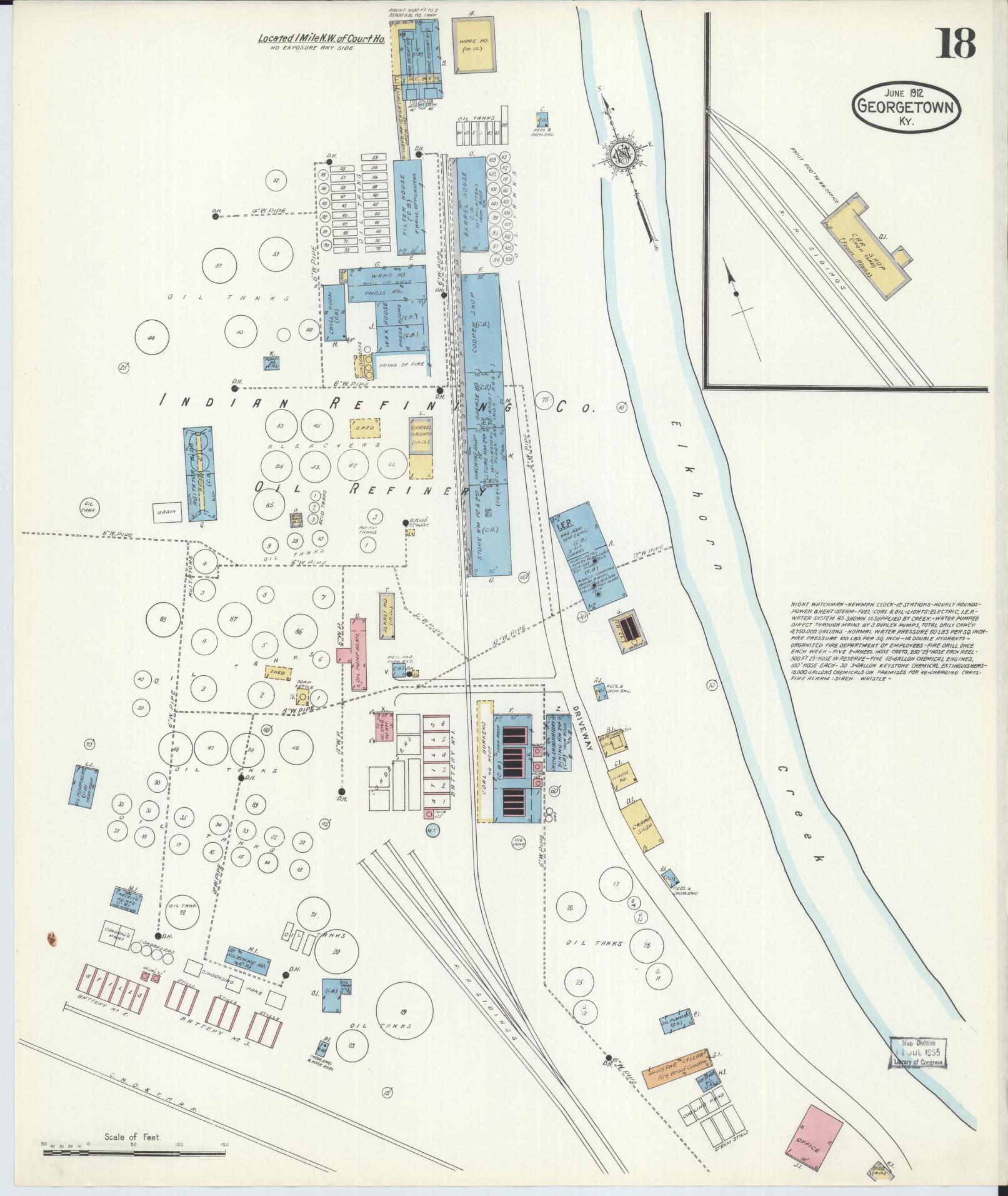 Sanborn Fire Insurance Map from Georgetown, Scott County, Kentucky (1912), Sheet #0018 - Complete Map Set gallery image, historic Sanborn map, vintage wall art, Kentucky Kentucky