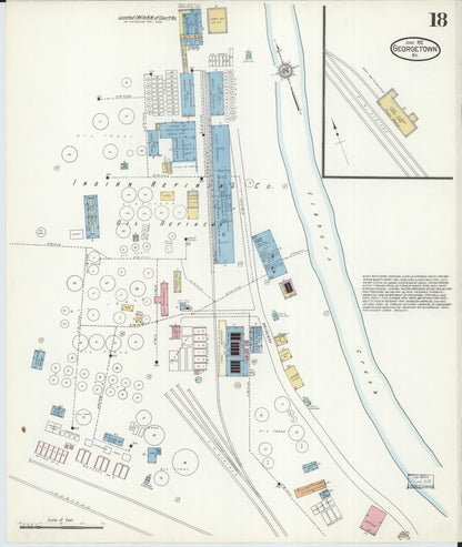 Sanborn Fire Insurance Map from Georgetown, Scott County, Kentucky (1912), Sheet #0018 - Complete Map Set gallery image, historic Sanborn map, vintage wall art, Kentucky Kentucky