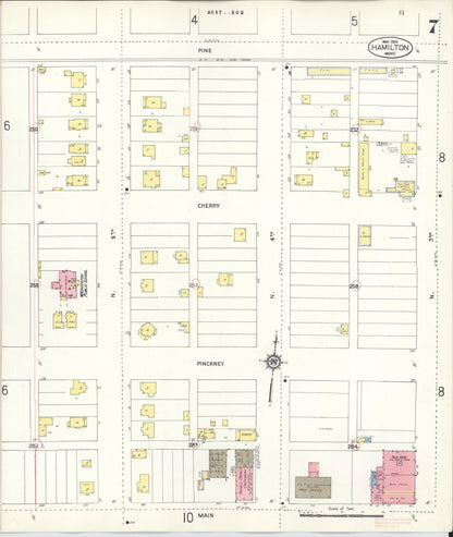 Sanborn Fire Insurance Map from Hamilton, Ravalli County, Montana (1944), Sheet #0007 - Complete Map Set gallery image, historic Sanborn map, vintage wall art, Montana Montana