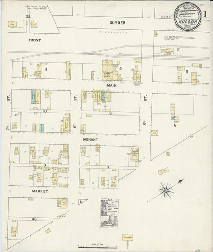 Sanborn Fire Insurance Map from Bucoda, Thurston County, Washington (1890), Sheet #0001 - Complete Map Set gallery image, historic Sanborn map, vintage wall art, Washington Washington