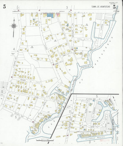 Sanborn Fire Insurance Map from Seaford, Nassau County, New York (1947), Sheet #0005 - Complete Map Set gallery image, historic Sanborn map, vintage wall art, New York New York