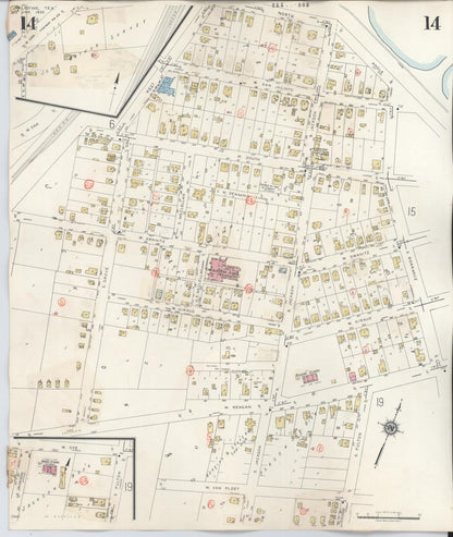 Sanborn Fire Insurance Map from Palestine, Anderson County, Texas (1949), Sheet #0014 - Historic Sanborn Fire Insurance Map Print, vintage old map wall art, antique decor, genealogy gift, Texas Texas map