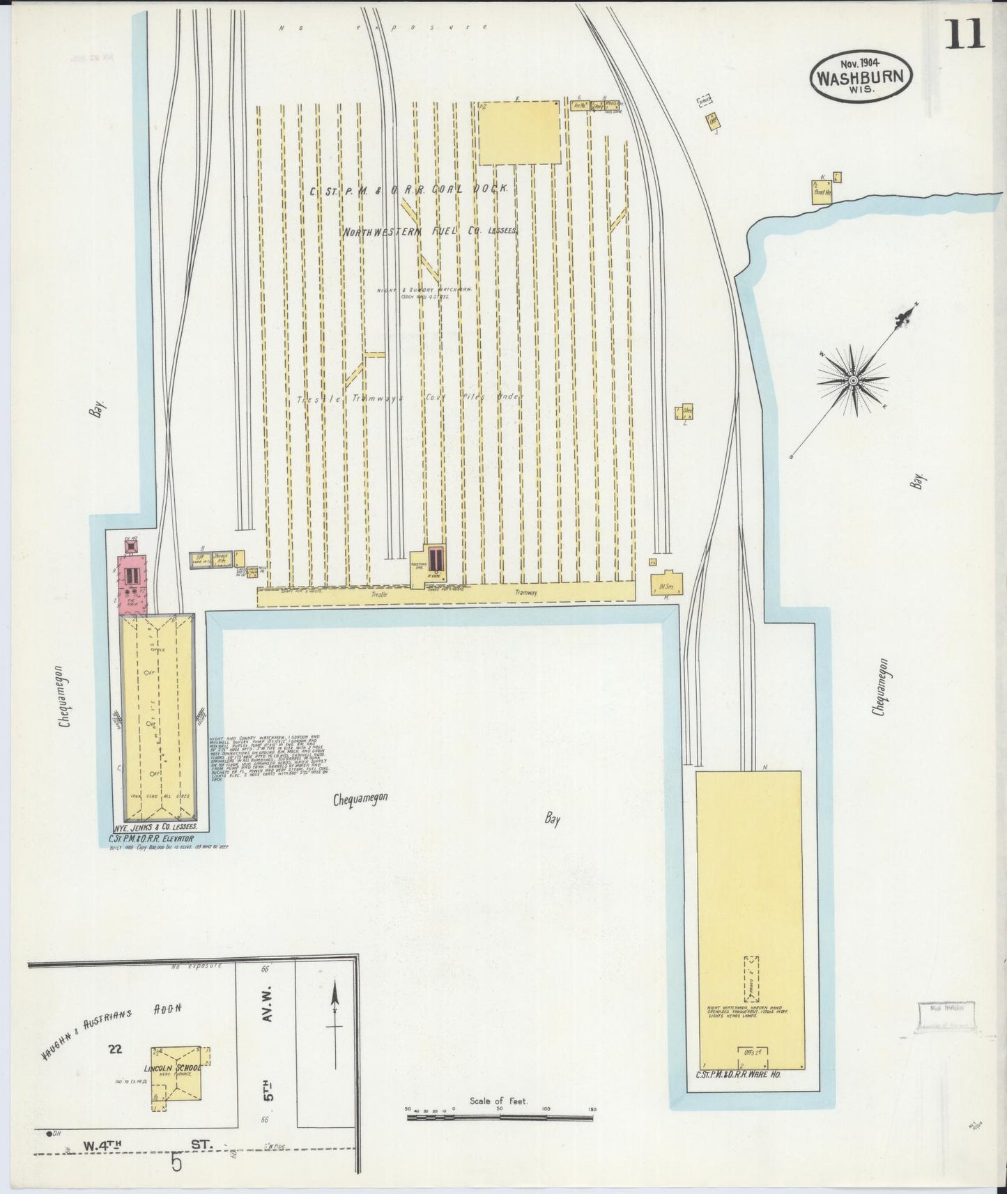 Sanborn Fire Insurance Map from Washburn, Bayfield County, Wisconsin (1904), Sheet #0011 - Complete Map Set gallery image, historic Sanborn map, vintage wall art, Wisconsin Wisconsin
