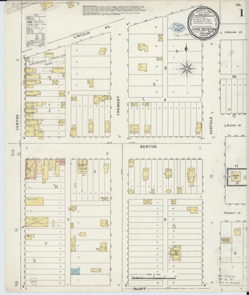 Sanborn Fire Insurance Map from Lake Benton, Lincoln County, Minnesota. (1894) – Map View