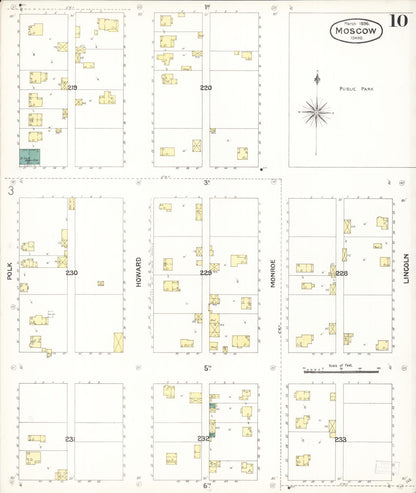 Sanborn Fire Insurance Map from Moscow, Latah County, Idaho (1896), Sheet #0010 - Complete Map Set gallery image, historic Sanborn map, vintage wall art, Idaho Idaho