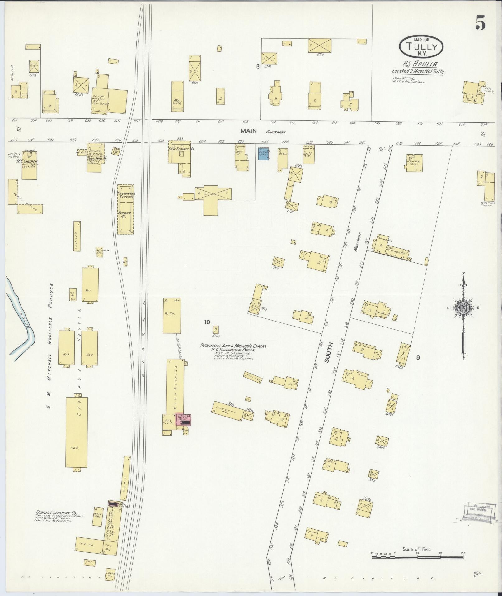 Sanborn Fire Insurance Map from Tully, Onondaga County, New York (1911), Sheet #0005 - Complete Map Set gallery image, historic Sanborn map, vintage wall art, New York New York