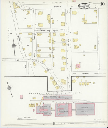 Sanborn Fire Insurance Map from Brookville, Jefferson County, Pennsylvania (1910), Sheet #0010 - Complete Map Set gallery image, historic Sanborn map, vintage wall art, Pennsylvania Pennsylvania