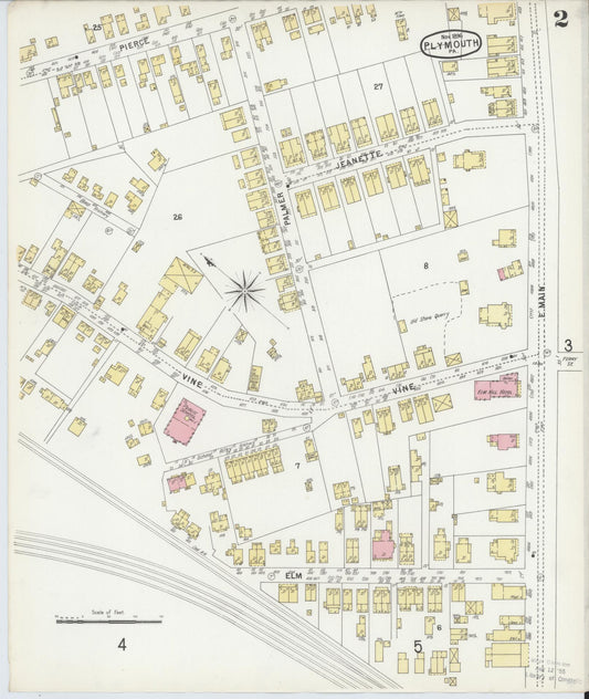 Sanborn Fire Insurance Map from Plymouth, Luzerne County, Pennsylvania (1896), Sheet #0002 - Historic Sanborn Fire Insurance Map Print, vintage old map wall art, antique decor, genealogy gift, Pennsylvania Pennsylvania map