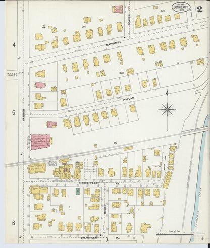 Sanborn Fire Insurance Map from Conneaut, Ashtabula County, Ohio (1902), Sheet #0002 - Historic Sanborn Fire Insurance Map Print, vintage old map wall art, antique decor, genealogy gift, Ohio Ohio map