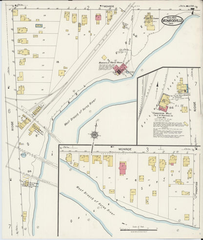 Sanborn Fire Insurance Map from Monroeville, Huron County, Ohio (1922), Sheet #0007 - Complete Map Set gallery image, historic Sanborn map, vintage wall art, Ohio Ohio