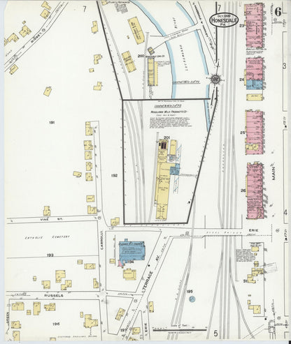 Sanborn Fire Insurance Map from Honesdale, Wayne County, Pennsylvania (1920), Sheet #0006 - Complete Map Set gallery image, historic Sanborn map, vintage wall art, Pennsylvania Pennsylvania
