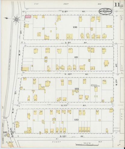 Sanborn Fire Insurance Map from Mount Vernon, Westchester County, New York (1892), Sheet #0011 - Complete Map Set gallery image, historic Sanborn map, vintage wall art, New York New York