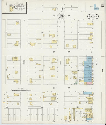 Sanborn Fire Insurance Map from Baird, Callahan County, Texas (1896), Sheet #0002 - Complete Map Set gallery image, historic Sanborn map, vintage wall art, Texas Texas