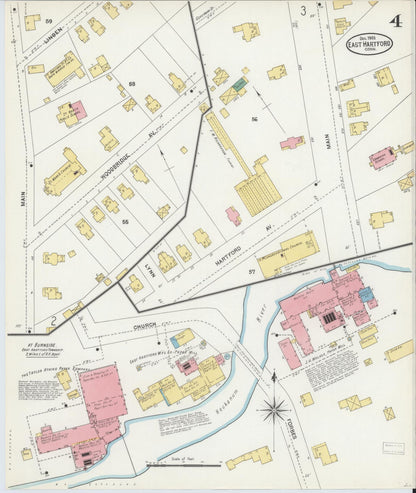 Sanborn Fire Insurance Map from East Hartford, Hartford County, Connecticut (1903), Sheet #0004 - Complete Map Set gallery image, historic Sanborn map, vintage wall art, Connecticut Connecticut